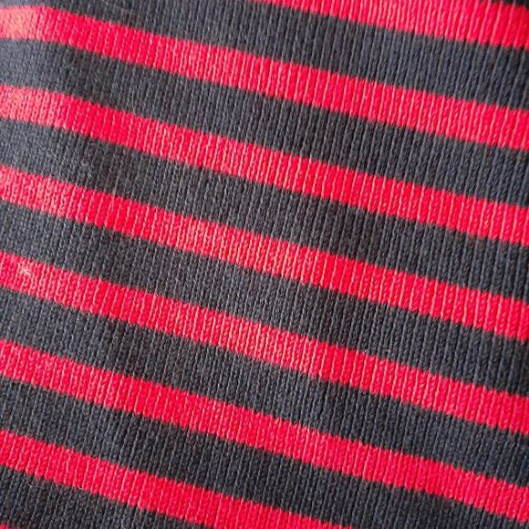 Massimo Dutti Cotton Blend Navy and Red Striped Sweater - Picture 11 of 13